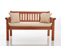 Bancos de jardín madera 120x55x80 cm marrón claro - estilo clásico con cojines