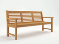 Bancos de jardín madera maciza 180x60x90 cm - marrón claro - con respaldo y reposabrazos