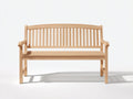 Bancos de jardín 150x60x88 cm - madera maciza marrón - con reposabrazos - estilo clásico