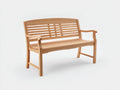 Bancos de jardín 150x60x88 cm - madera maciza marrón - con reposabrazos - estilo clásico