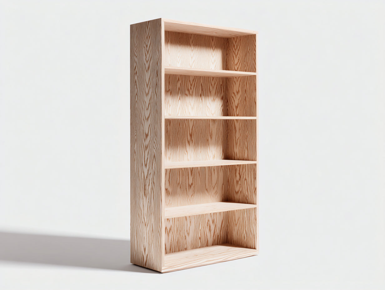 Archivadores de madera 80x30x200 cm natural claro - diseño moderno con 5 estantes