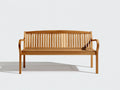 Banco de jardín de madera 160x58x88 cm - marrón - diseño clásico con respaldo de listones