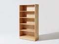 Archivador abierto de madera 80x35x180 cm - marrón claro - diseño vertical con 5 niveles