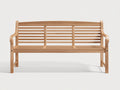Bancos de jardín madera maciza 160x60x90 cm - marrón natural - con respaldo y reposabrazos
