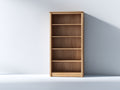 Archivador madera de ingeniería 80x35x180 cm - marrón natural - con 5 estantes