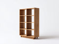 Archivadores 80x35x150 cm - madera marrón con compartimentos abiertos - estilo moderno para oficina