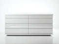 Cómoda lacada 160x45x82 cm - blanco - diseño moderno con 8 cajones