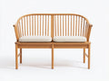 Bancos de jardín madera 140x60x85 cm natural - estilo clásico con cojines