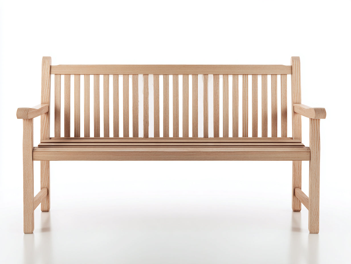 Bancos de jardín 150x58x88 cm - madera marrón clara - estilo clásico para exterior