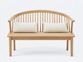 Bancos de jardín 150x60x92 cm - madera marrón clara - estilo clásico arqueado para exterior
